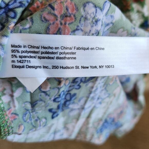 Eloquii Elements Knot Front Pleated Skirt Shift Dress Boho Multi Size 18/20 - Picture 6 of 7